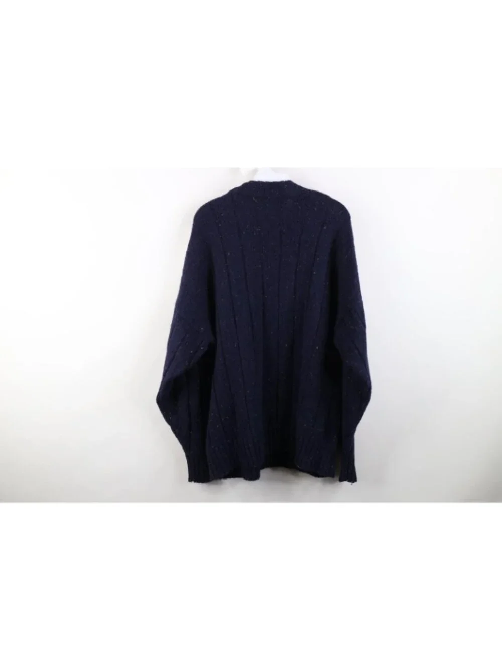 Vintage 90s Streetwear Mens Large Rainbow Fleck Wool Blend Cable Knit Sweater